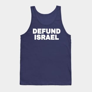 DEFUND ISRAEL - White - Vertical - Back Tank Top